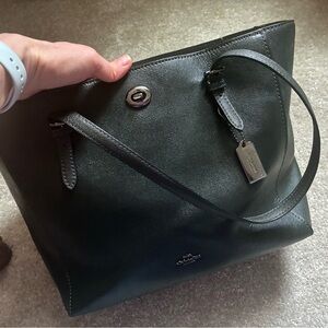 Coach Forest Green Leather Tote